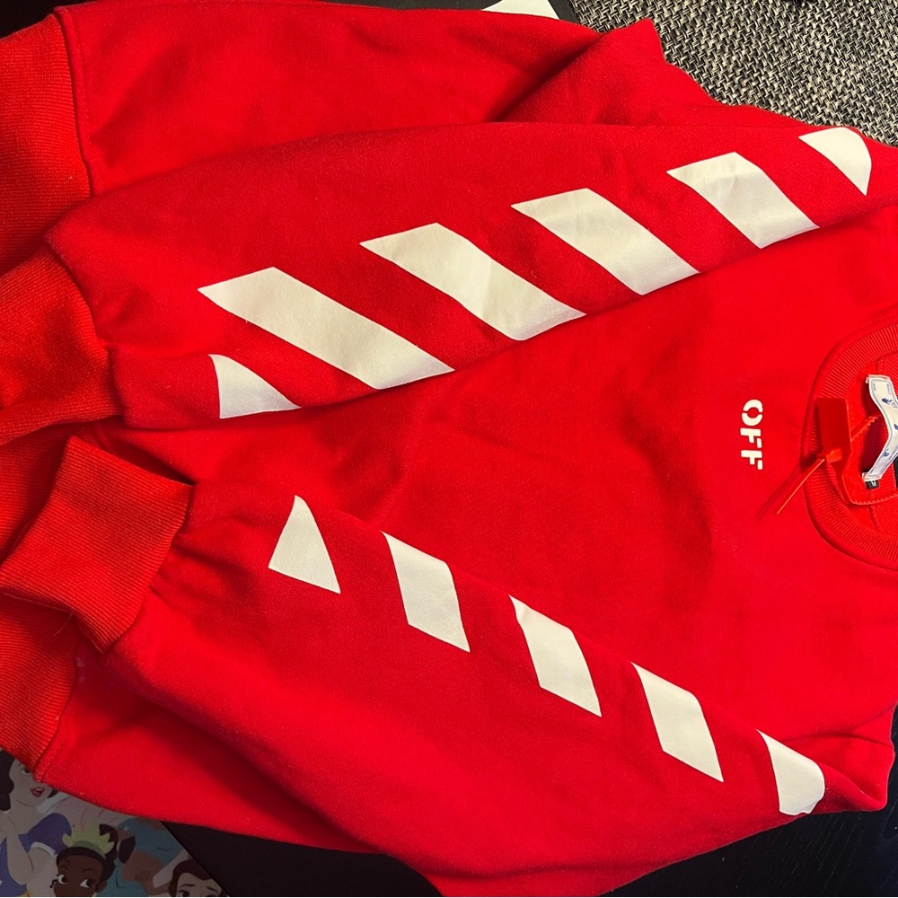 Off-White Red Sweatshirt with White Logo - Picture 3 of 8